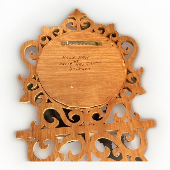 Wood Horse Shelf Primative Equestrian Handcrafted Scroll Work - Picture 7 of 7